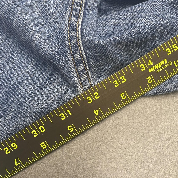 Lucky Brand Jeans Mens 36 Relaxed Straight Leg Denim Medium Wash Zip‎ Fly R108 - Picture 11 of 14